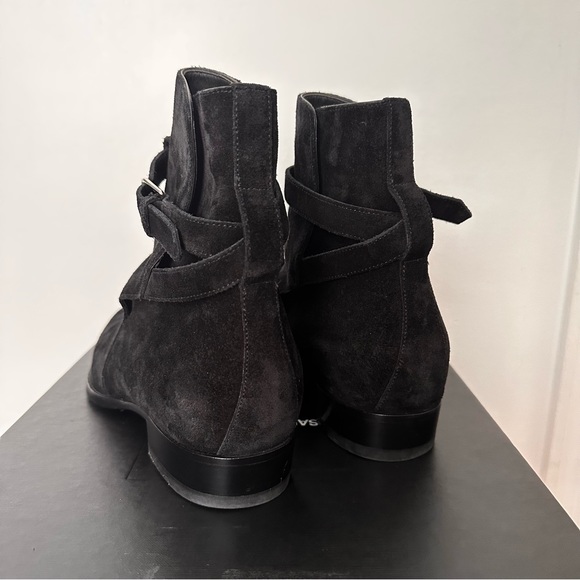 Saint Laurent Wyatt Jodhpur boots black suede size 41.5/8.5 - Picture 3 of 8